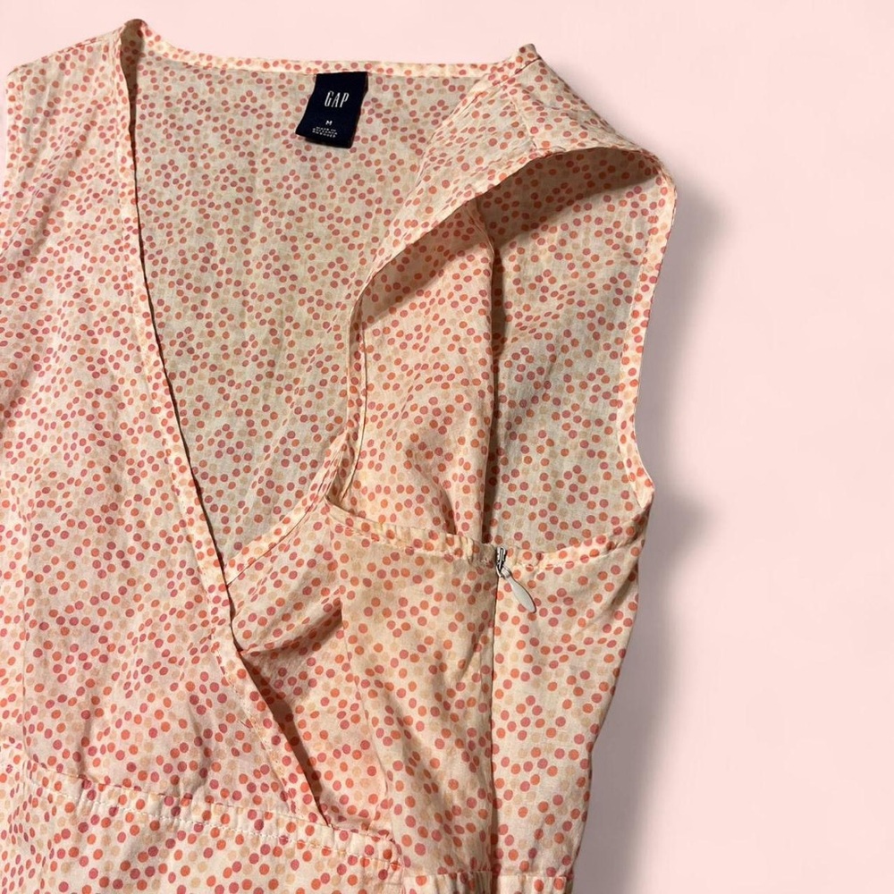 Y2K Gap Polka Dot Cotton Babydoll Top Size Medium Twee Coquette Downtown Girl - Picture 4 of 7